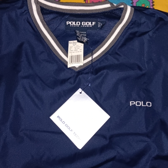 New 90s Ralph Lauren Polo Golf Pullover Windbreaker Jacket Golfing Golfer - Picture 2 of 7